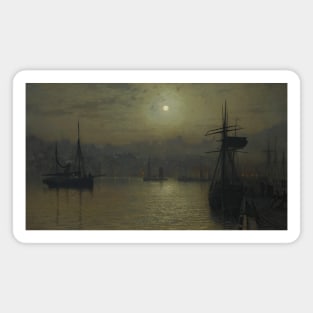 Old Scarborough, Full Moon, High Water by John Atkinson Grimshaw Magnet